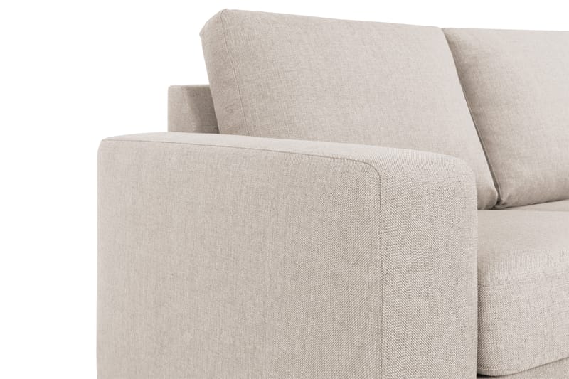 Crazy 3-seters Vendbar L-formet Sjeselongsofa i Stoff - Beige - Møbler - Sofaer - Sofaer med sjeselong - 3 seters sofa med divan
