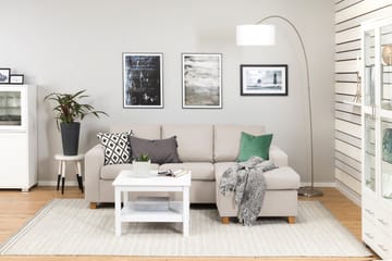 Crazy 3-seters Vendbar L-formet Sjeselongsofa i Stoff - Beige - Møbler - Sofaer - Sofaer med sjeselong - 3 seters sofa med divan