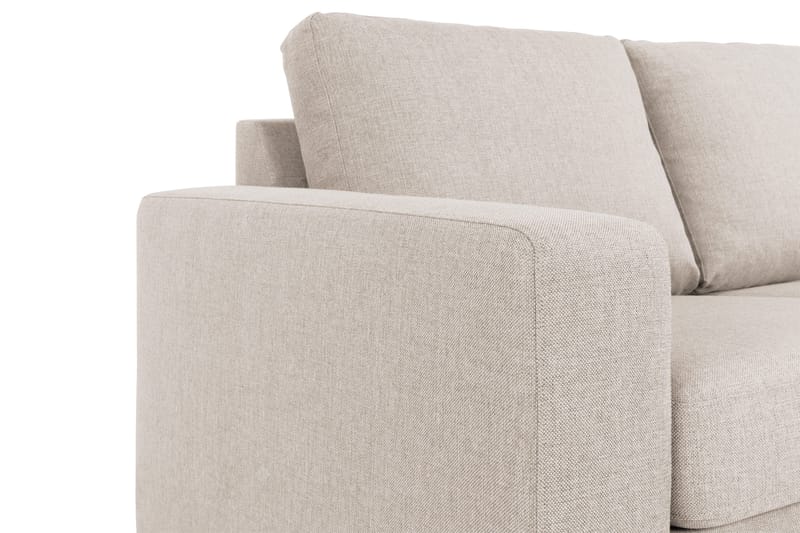 Crazy 3-seters Vendbar L-formet Sjeselongsofa i Stoff - Beige - Møbler - Sofaer - Sofaer med sjeselong - 3 seters sofa med divan