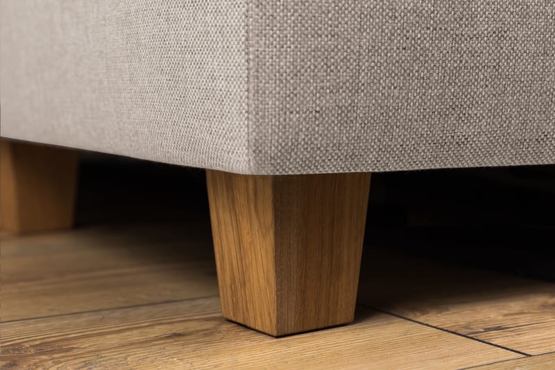 Crazy 3-seters Vendbar L-formet Sjeselongsofa i Stoff - Beige - Møbler - Sofaer - Sofaer med sjeselong - 3 seters sofa med divan