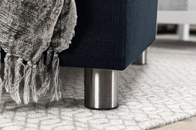Crazy 3-seters Vendbar L-formet Sjeselongsofa i Stoff - Mørkeblå - Møbler - Sofaer - Sofaer med sjeselong - 3 seters sofa med divan