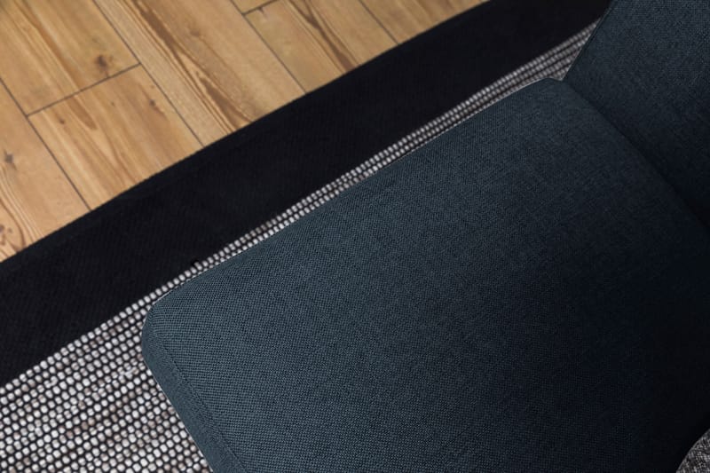 Crazy 3-seters Venstrevendt L-formet Sjeselongsofa i Stoff - Blå - Møbler - Sofaer - Sofaer med sjeselong - 2 seters sofa med divan