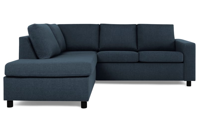 Crazy 3-seters Venstrevendt L-formet Sjeselongsofa i Stoff - Blå - Møbler - Sofaer - Sofaer med sjeselong - 2 seters sofa med divan