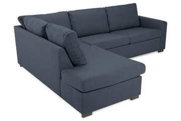 Crazy 3-seters Venstrevendt L-formet Sjeselongsofa i Stoff - Blå - Møbler - Sofaer - Sofaer med sjeselong
