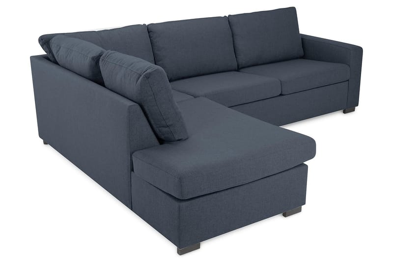 Crazy 3-seters Venstrevendt L-formet Sjeselongsofa i Stoff - Blå - Møbler - Sofaer - Sofaer med sjeselong