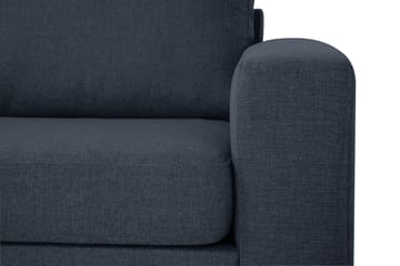 Crazy 3-seters Venstrevendt L-formet Sjeselongsofa i Stoff - Blå - Møbler - Sofaer - Sofaer med sjeselong