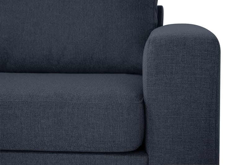 Crazy 3-seters Venstrevendt L-formet Sjeselongsofa i Stoff - Blå - Møbler - Sofaer - Sofaer med sjeselong
