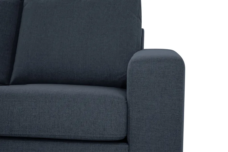 Crazy 3-seters Venstrevendt L-formet Sjeselongsofa i Stoff - Blå - Møbler - Sofaer - Sofaer med sjeselong - 3 seters sofa med divan