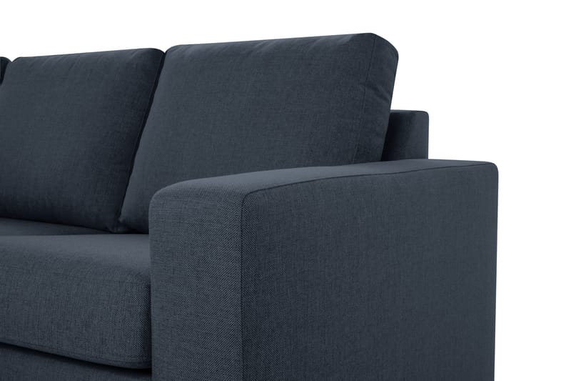 Crazy 3-seters Venstrevendt L-formet Sjeselongsofa i Stoff - Blå - Møbler - Sofaer - Sofaer med sjeselong - 3 seters sofa med divan