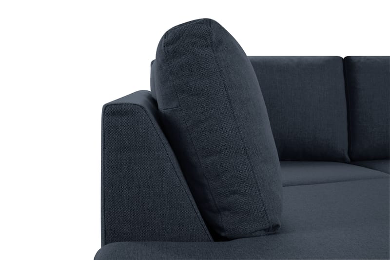 Crazy 3-seters Venstrevendt L-formet Sjeselongsofa i Stoff - Blå - Møbler - Sofaer - Sofaer med sjeselong - 3 seters sofa med divan