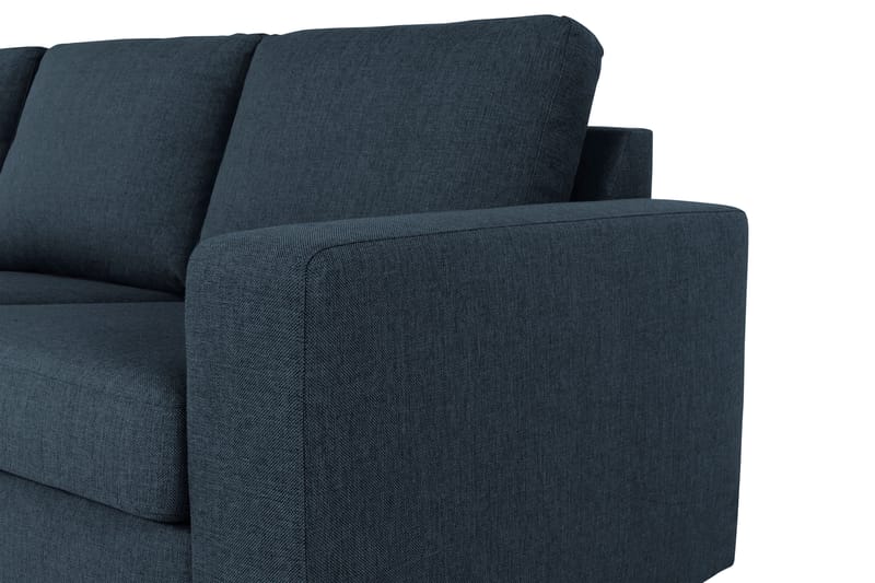 Crazy 3-seters Venstrevendt L-formet Sjeselongsofa i Stoff - Blå - Møbler - Sofaer - Sofaer med sjeselong
