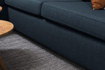 Crazy 3-seters Venstrevendt L-formet Sjeselongsofa i Stoff - Blå - Møbler - Sofaer - Sofaer med sjeselong