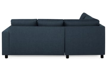 Crazy 3-seters Venstrevendt L-formet Sjeselongsofa i Stoff - Blå - Møbler - Sofaer - Sofaer med sjeselong - 2 seters sofa med divan
