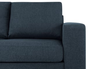 Crazy 3-seters Venstrevendt L-formet Sjeselongsofa i Stoff - Blå - Møbler - Sofaer - Sofaer med sjeselong
