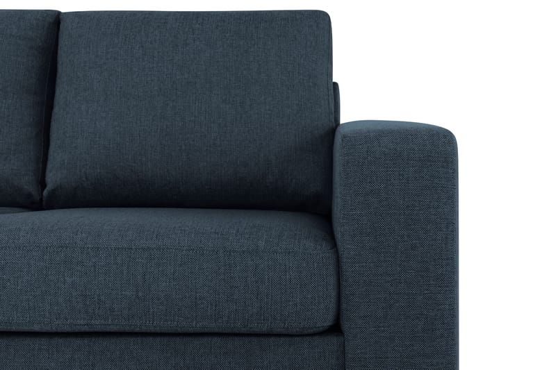 Crazy 3-seters Venstrevendt L-formet Sjeselongsofa i Stoff - Blå - Møbler - Sofaer - Sofaer med sjeselong