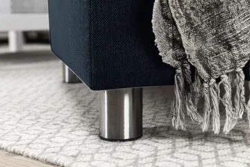 Crazy 3-seters Venstrevendt L-formet Sjeselongsofa i Stoff - Blå - Møbler - Sofaer - Sofaer med sjeselong