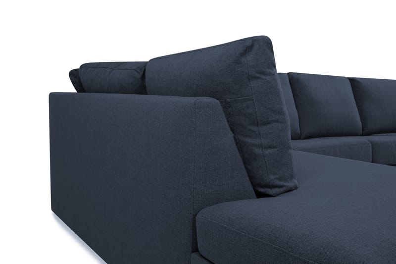Crazy 3-seters Venstrevendt L-formet Sjeselongsofa i Stoff - Blå - Møbler - Sofaer - Sofaer med sjeselong - 2 seters sofa med divan