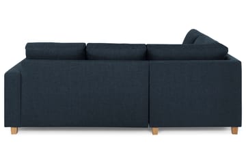 Crazy 3-seters Venstrevendt L-formet Sjeselongsofa i Stoff - Blå - Møbler - Sofaer - Sofaer med sjeselong - 2 seters sofa med divan