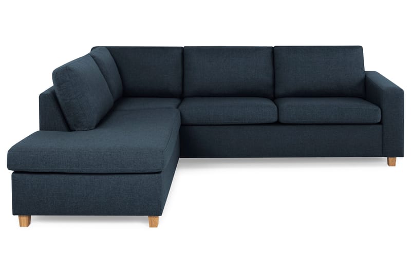 Crazy 3-seters Venstrevendt L-formet Sjeselongsofa i Stoff - Blå - Møbler - Sofaer - Sofaer med sjeselong