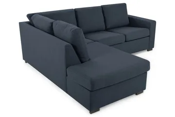 Crazy 3-seters Venstrevendt L-formet Sjeselongsofa i Stoff - Blå - Møbler - Sofaer - Sofaer med sjeselong - 3 seters sofa med divan