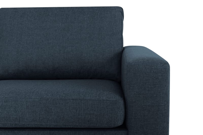 Crazy 3-seters Venstrevendt L-formet Sjeselongsofa i Stoff - Blå - Møbler - Sofaer - Sofaer med sjeselong