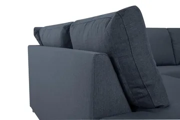 Crazy 3-seters Venstrevendt L-formet Sjeselongsofa i Stoff - Blå - Møbler - Sofaer - Sofaer med sjeselong