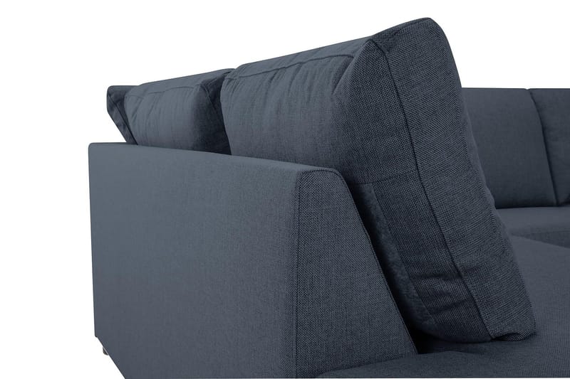 Crazy 3-seters Venstrevendt L-formet Sjeselongsofa i Stoff - Blå - Møbler - Sofaer - Sofaer med sjeselong