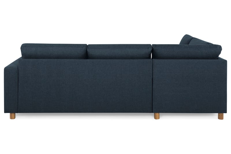 Crazy 3-seters Venstrevendt L-formet Sjeselongsofa i Stoff - Blå - Møbler - Sofaer - Sofaer med sjeselong