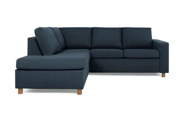 Crazy 3-seters Venstrevendt L-formet Sjeselongsofa i Stoff - Blå - Møbler - Sofaer - Sofaer med sjeselong - 2 seters sofa med divan