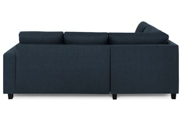 Crazy 3-seters Venstrevendt L-formet Sjeselongsofa i Stoff - Blå - Møbler - Sofaer - Sofaer med sjeselong - 2 seters sofa med divan