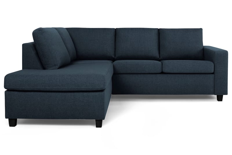 Crazy 3-seters Venstrevendt L-formet Sjeselongsofa i Stoff - Blå - Møbler - Sofaer - Sofaer med sjeselong - 2 seters sofa med divan