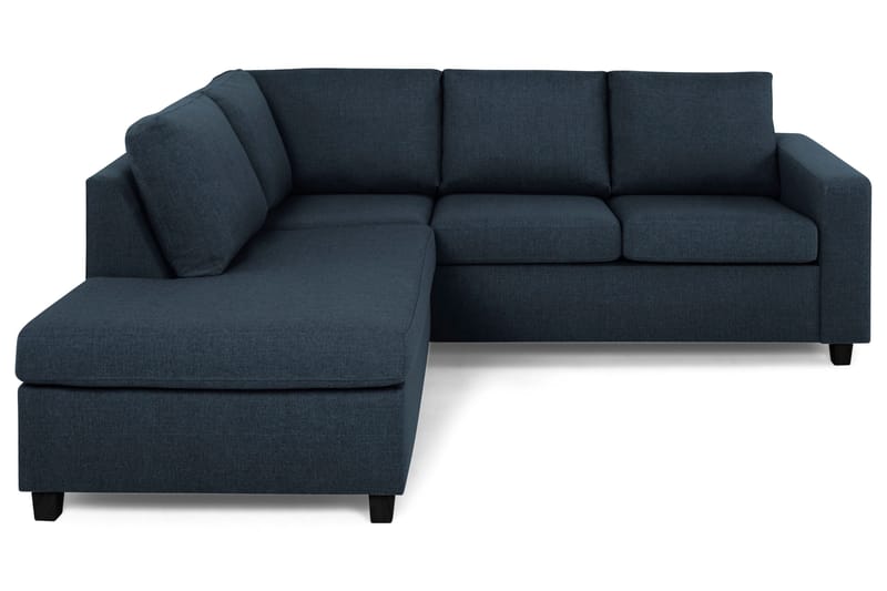 Crazy 3-seters Venstrevendt L-formet Sjeselongsofa i Stoff - Blå - Møbler - Sofaer - Sofaer med sjeselong - 2 seters sofa med divan