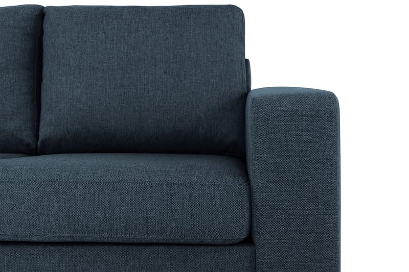 Crazy 3-seters Venstrevendt L-formet Sjeselongsofa i Stoff - Blå - Møbler - Sofaer - Sofaer med sjeselong - 2 seters sofa med divan