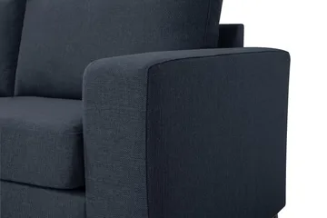 Crazy 3-seters Venstrevendt L-formet Sjeselongsofa i Stoff - Blå - Møbler - Sofaer - Sofaer med sjeselong