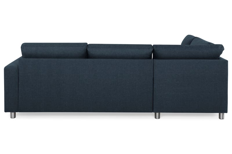 Crazy 3-seters Venstrevendt L-formet Sjeselongsofa i Stoff - Blå - Møbler - Sofaer - Sofaer med sjeselong