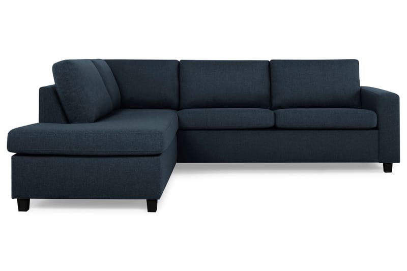 Crazy 3-seters Venstrevendt L-formet Sjeselongsofa i Stoff - Blå - Møbler - Sofaer - Sofaer med sjeselong