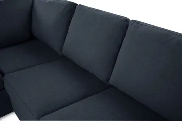 Crazy 3-seters Venstrevendt L-formet Sjeselongsofa i Stoff - Blå - Møbler - Sofaer - Sofaer med sjeselong - 3 seters sofa med divan