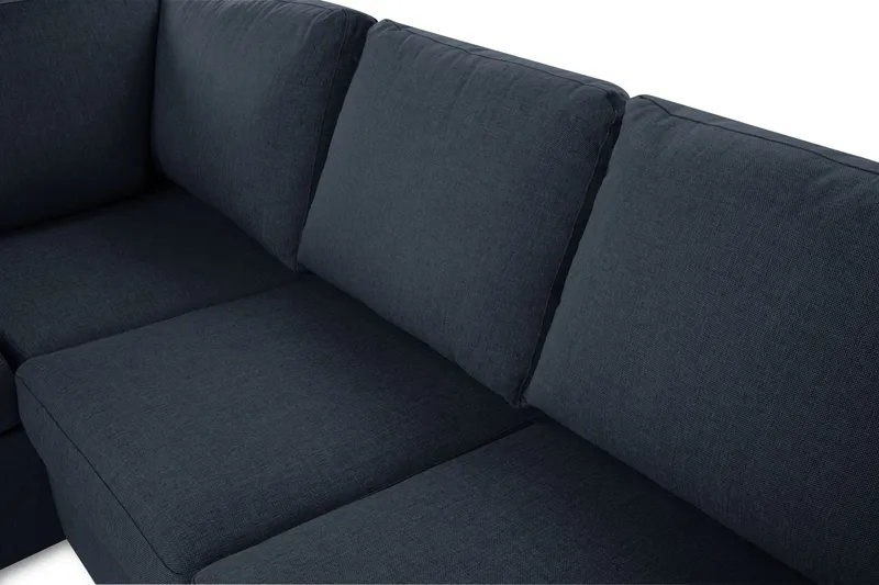 Crazy 3-seters Venstrevendt L-formet Sjeselongsofa i Stoff - Blå - Møbler - Sofaer - Sofaer med sjeselong - 3 seters sofa med divan