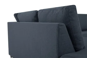 Crazy 3-seters Venstrevendt L-formet Sjeselongsofa i Stoff - Blå - Møbler - Sofaer - Sofaer med sjeselong - 3 seters sofa med divan