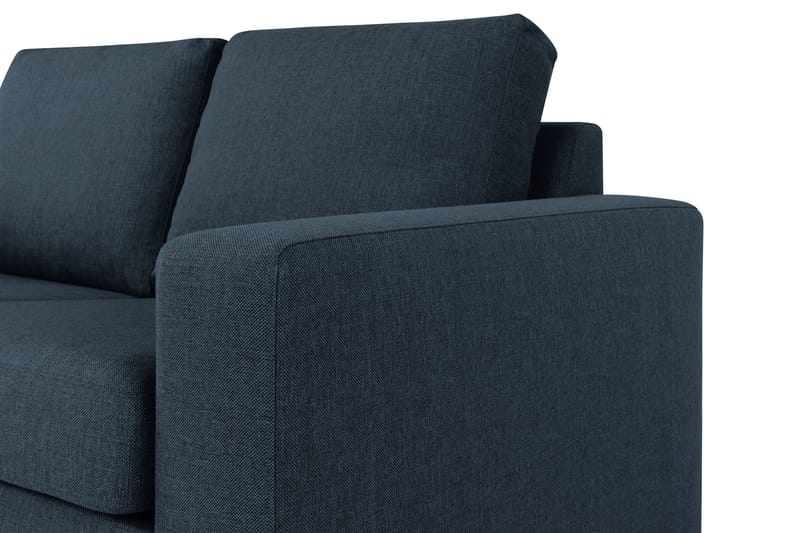 Crazy 3-seters Venstrevendt L-formet Sjeselongsofa i Stoff - Blå - Møbler - Sofaer - Sofaer med sjeselong - 2 seters sofa med divan