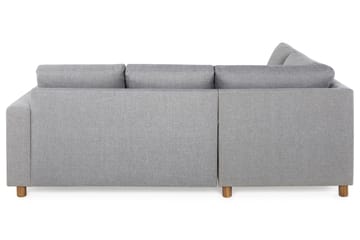 Crazy 3-seters Venstrevendt L-formet Sjeselongsofa i Stoff - Grå - Møbler - Sofaer - Sofaer med sjeselong - 2 seters sofa med divan