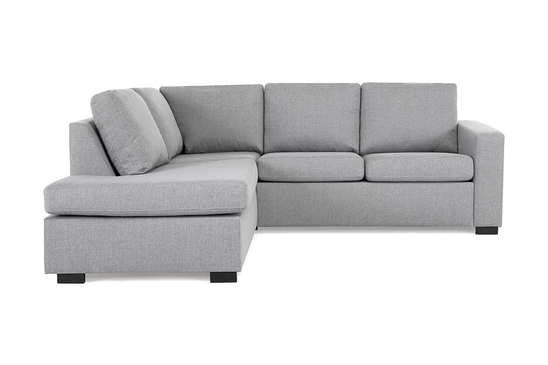 Crazy 3-seters Venstrevendt L-formet Sjeselongsofa i Stoff - Grå - Møbler - Sofaer - Sofaer med sjeselong - 2 seters sofa med divan