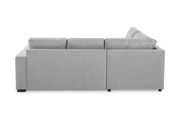 Crazy 3-seters Venstrevendt L-formet Sjeselongsofa i Stoff - Grå - Møbler - Sofaer - Sofaer med sjeselong - 2 seters sofa med divan