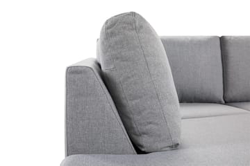 Crazy 3-seters Venstrevendt L-formet Sjeselongsofa i Stoff - Grå - Møbler - Sofaer - Sofaer med sjeselong - 2 seters sofa med divan