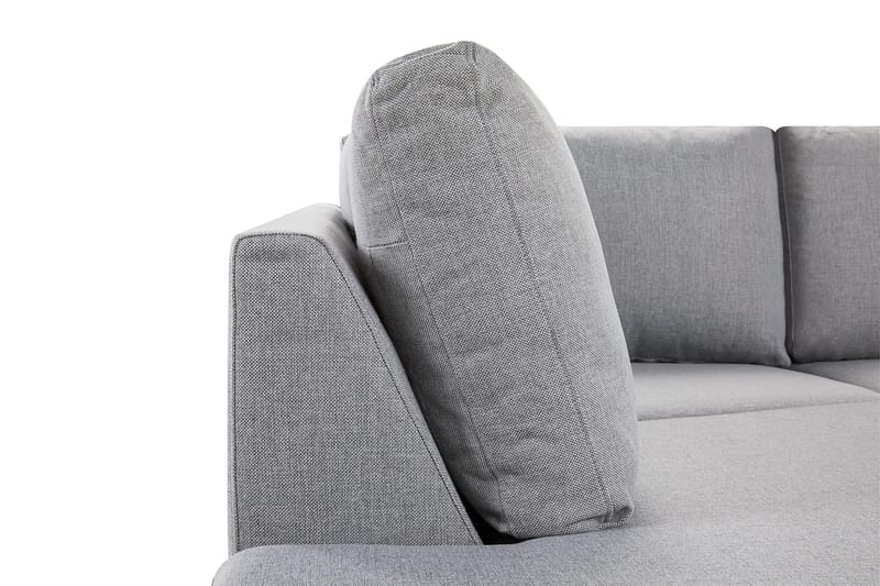 Crazy 3-seters Venstrevendt L-formet Sjeselongsofa i Stoff - Grå - Møbler - Sofaer - Sofaer med sjeselong - 2 seters sofa med divan
