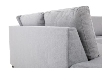 Crazy 3-seters Venstrevendt L-formet Sjeselongsofa i Stoff - Grå - Møbler - Sofaer - Sofaer med sjeselong - 2 seters sofa med divan