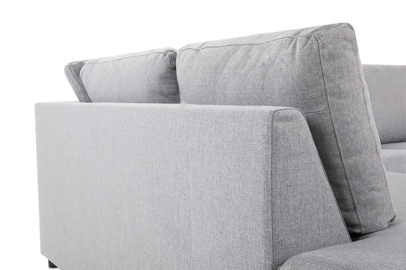 Crazy 3-seters Venstrevendt L-formet Sjeselongsofa i Stoff - Grå - Møbler - Sofaer - Sofaer med sjeselong - 2 seters sofa med divan