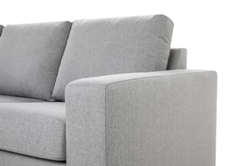 Crazy 3-seters Venstrevendt L-formet Sjeselongsofa i Stoff - Grå - Møbler - Sofaer - Sofaer med sjeselong - 2 seters sofa med divan