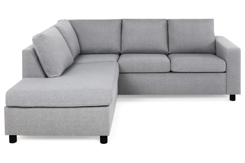 Crazy 3-seters Venstrevendt L-formet Sjeselongsofa i Stoff - Grå - Møbler - Sofaer - Sofaer med sjeselong - 2 seters sofa med divan