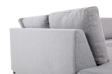 Crazy 3-seters Venstrevendt L-formet Sjeselongsofa i Stoff - Grå - Møbler - Sofaer - Sofaer med sjeselong - 2 seters sofa med divan